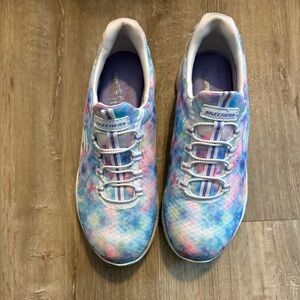 Skechers Blue and Pink Athletic Sneakers